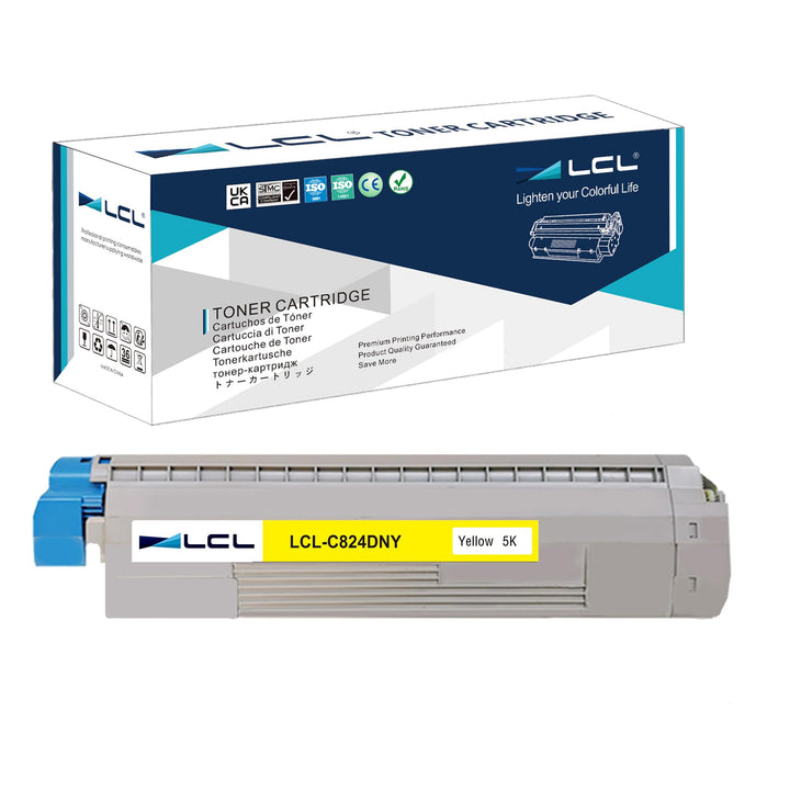 LCL Kompatible Tonerkartusche C824 C834 C844 C824n C824dn C834dnw C834nw C844dnw 47095701 (1Gelb) Er
