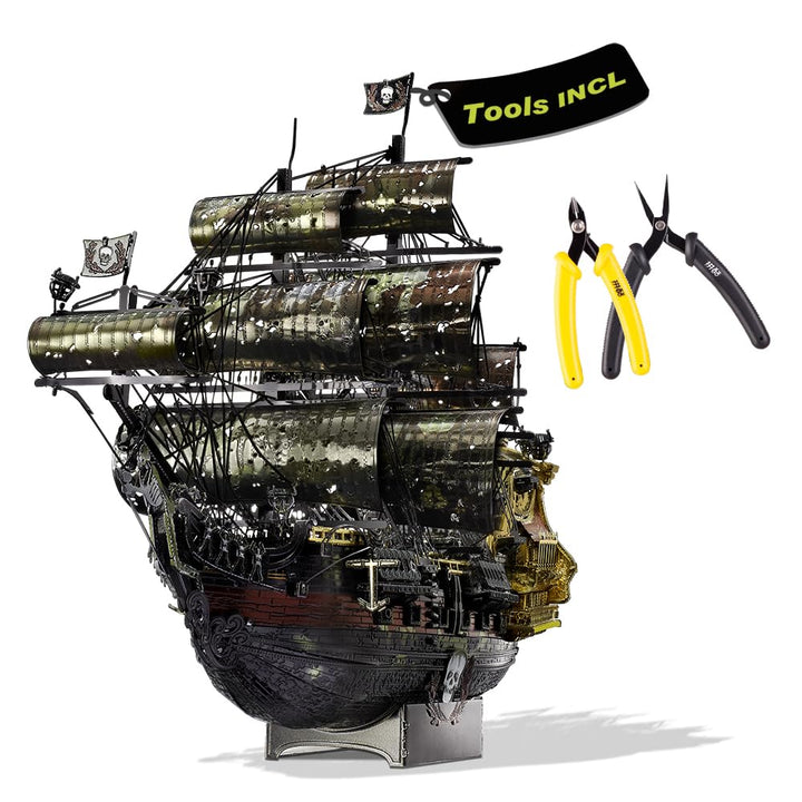 Piececool 3D Puzzle Metall Piratenschiff Queen Anne's Revenge, 3D Metall Puzzle Segelboot Schiffsset