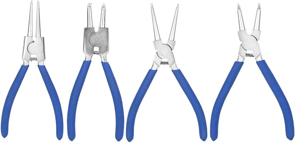 Sprengringzangen Satz 4-tlg mit 90° abgewinkelte und gerade 17,8 cm Rostschutz Sicherungszange für A