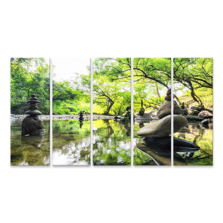 islandburner Bild auf Leinwand Zen Meditation Landschaft Ruhig Spirituell Natur Umgebung Stein Balan