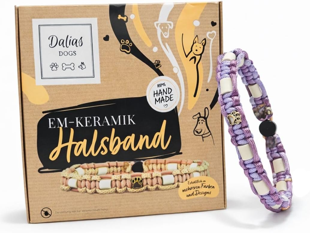 Dalias Dogs - Premium EM-Keramik Hundehalsband Katze Halsband Hund Schmuckhalsband Hundehalsband Par