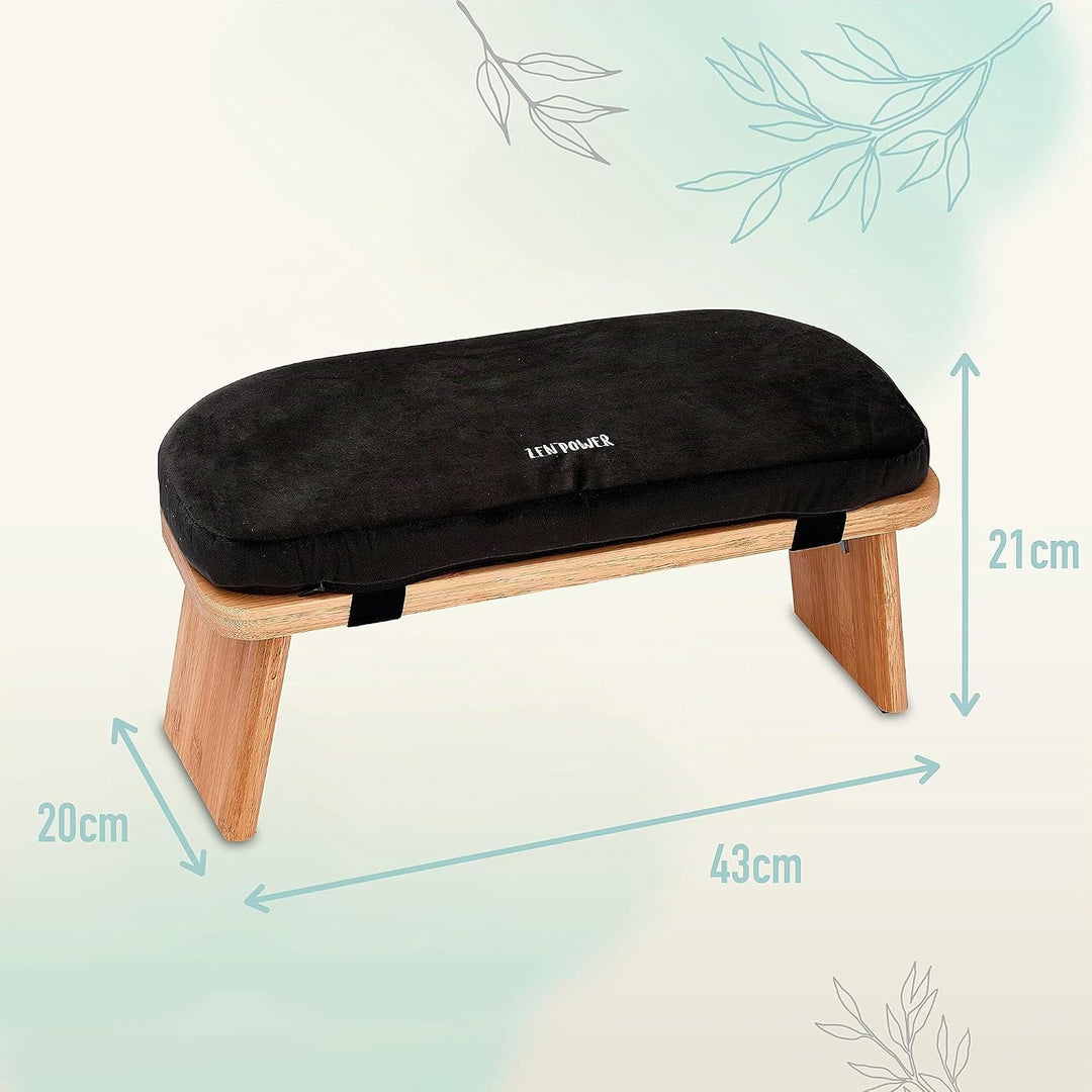 Yoga Bench, klappbare Yoga Bank aus Holz, ergonomische Meditationsbank, Gebetshocker für spirituelle