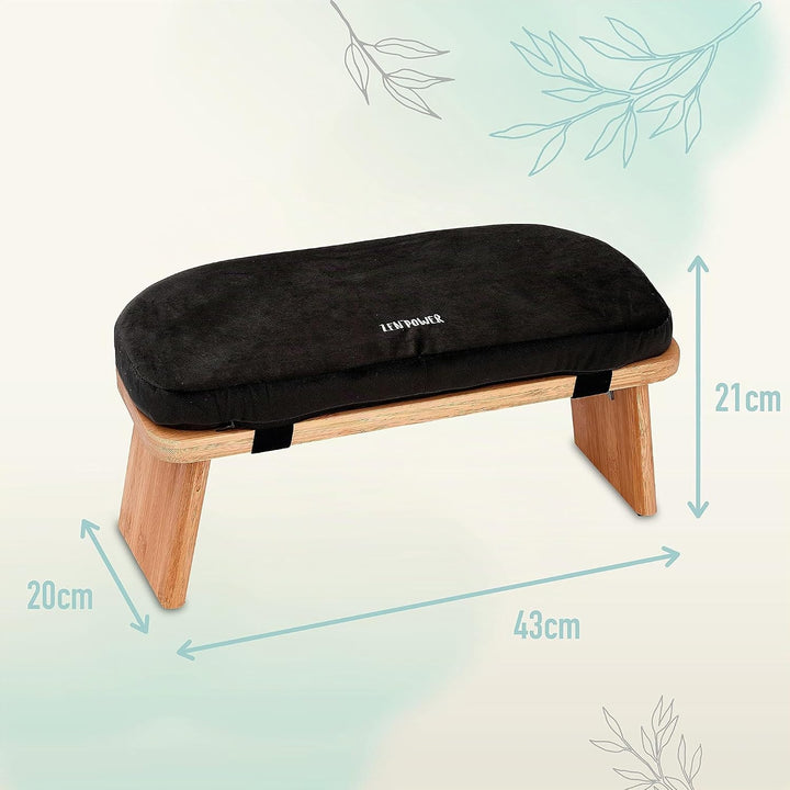 Yoga Bench, klappbare Yoga Bank aus Holz, ergonomische Meditationsbank, Gebetshocker für spirituelle