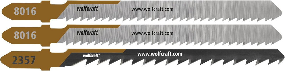 wolfcraft Stichsägeblatt Terrassenbau, 3-tlg. - Projektset für feine gerade und Kurvenschnitte durch