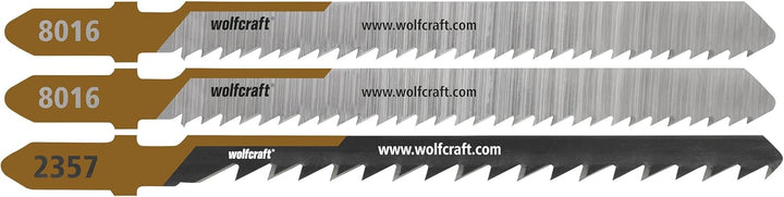 wolfcraft Stichsägeblatt Terrassenbau, 3-tlg. - Projektset für feine gerade und Kurvenschnitte durch