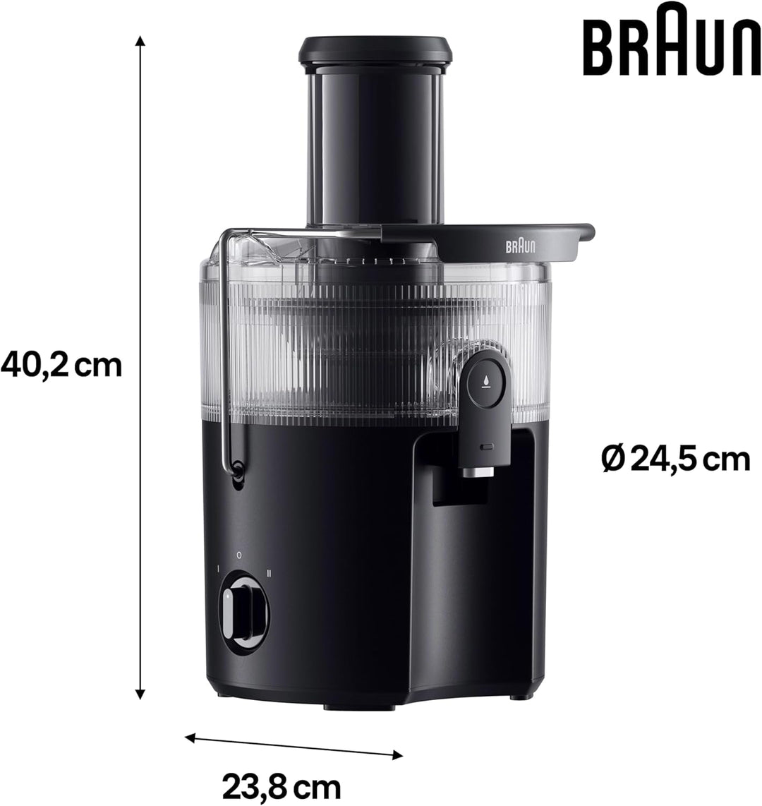 Braun MultiJuice 5 SJ500, Zentrifugalentsafter mit ColdXtract-Technologie, 75 mm Einfüllöffnung, 1,5