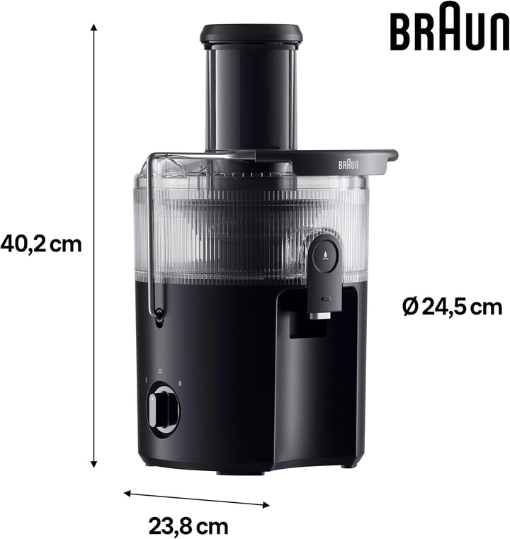 Braun MultiJuice 5 SJ500, Zentrifugalentsafter mit ColdXtract-Technologie, 75 mm Einfüllöffnung, 1,5