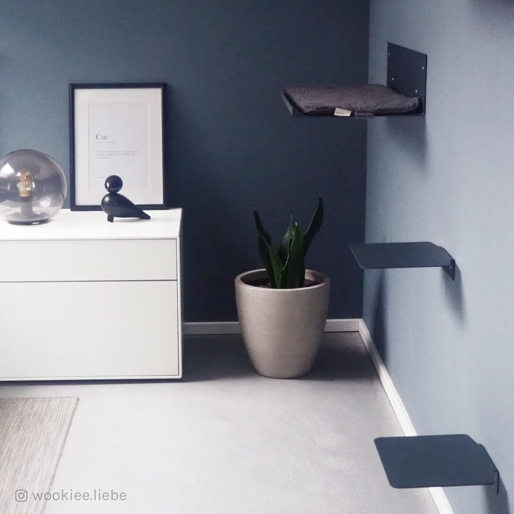 LucyBalu® Wandliege für Katzen | Katzenbett für Wand | Katzen Wand Liegeplatz | Katzen Wandbett | Ka
