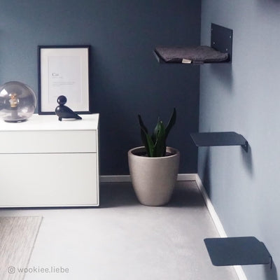 LucyBalu® Wandliege für Katzen | Katzenbett für Wand | Katzen Wand Liegeplatz | Katzen Wandbett | Ka