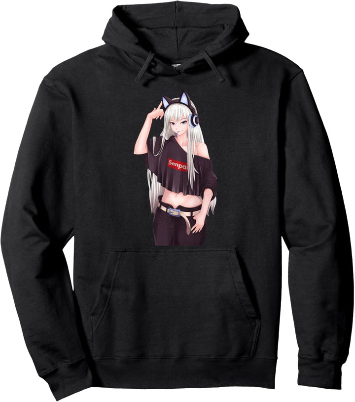 Ecchi Anime Girl Waifu für Otakus Pullover Hoodie