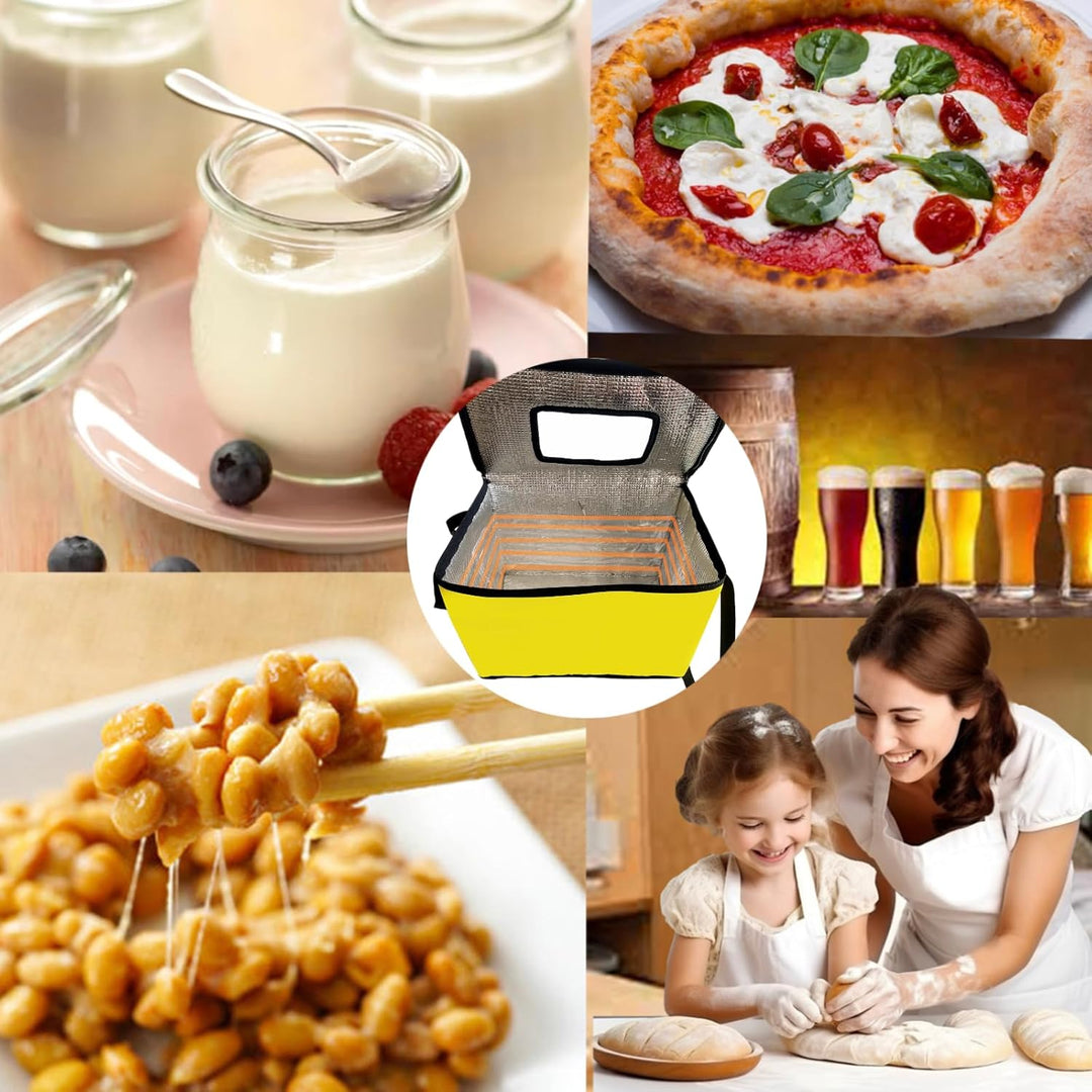 Brot Gärbox mit Heizung，Faltbare Brot Gärschrank Einstellbare Temperatur und Timer, Teiggärbox zum B