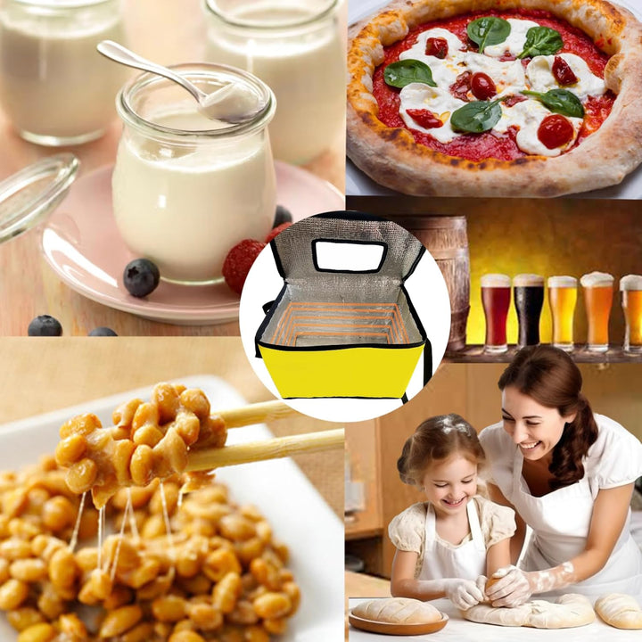 Brot Gärbox mit Heizung，Faltbare Brot Gärschrank Einstellbare Temperatur und Timer, Teiggärbox zum B