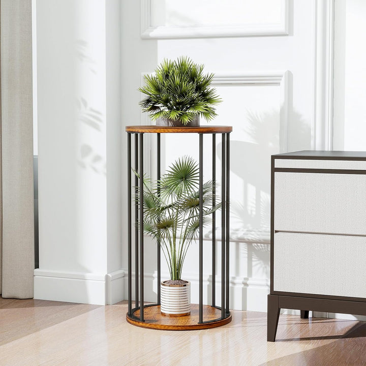 HDANI Rund Pflanzenständer Metall 35cm,Solider und Robuster Blumenständer für Wohnzimmer, Garten,Bal
