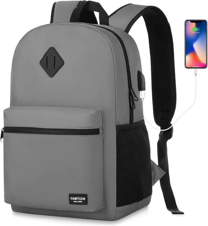 YAMTION 17,3 Zoll Rucksack Herren und Damen,Schulrucksack Jungen und Mädchen Teenager,Schulranzen Sc