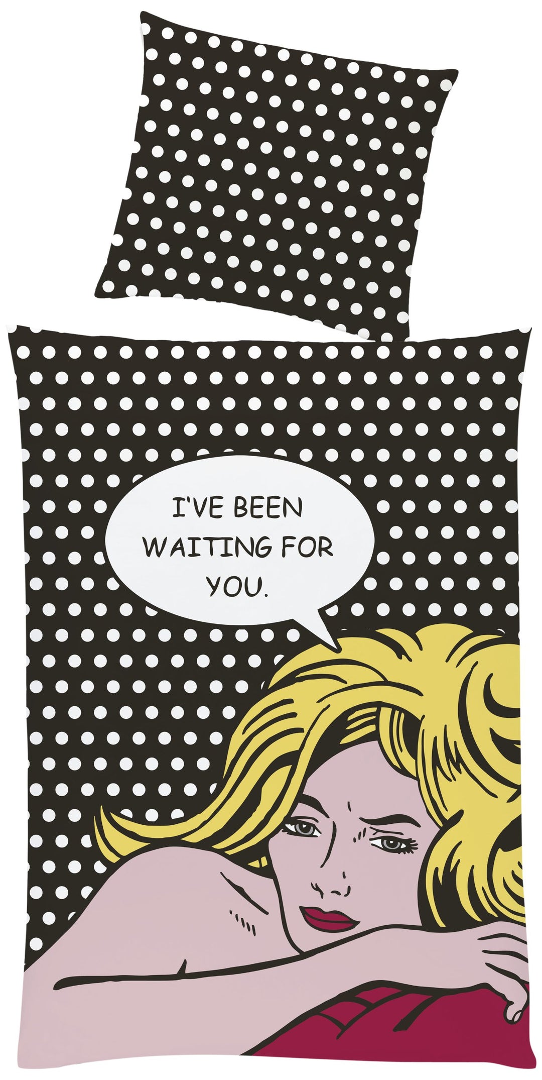 Global Labels G 82 600 PA1 100A Pop Art Waiting Bettwäsche Renforce 140 x 200 Bettbezug und 70 x 90