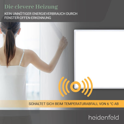 Heidenfeld Infrarotheizung HF-HP100-2 | 𝟭𝟬 𝐉𝐀𝐇𝐑𝐄 𝐆𝐀𝐑𝐀𝐍𝐓𝐈𝐄 - App Steuerung - 300-1000 Watt - Infrarot
