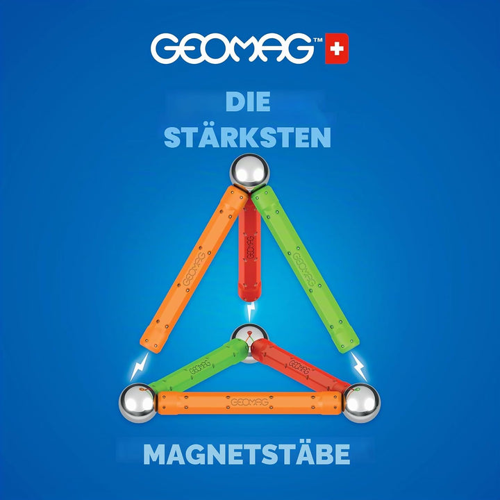 Geomag - Supercolor Magnetic Constructions for Kids, Magnetic Toy, Green Collection 100% Recycled Pl
