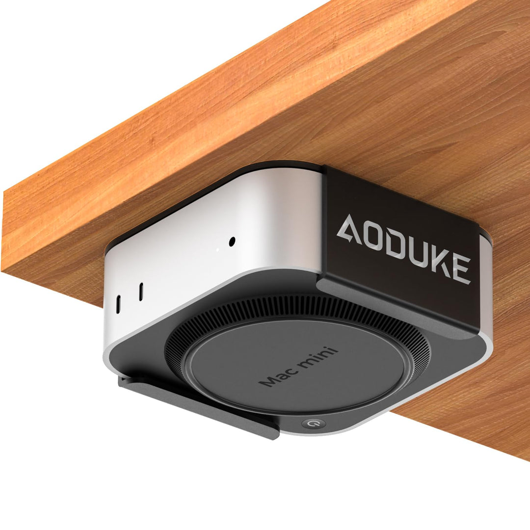 Aluminum Alloy Mac mini M4 Under Table Bracket, 2024 Mac mini M4 Pro Wall Mount Stand, Hanging Rack