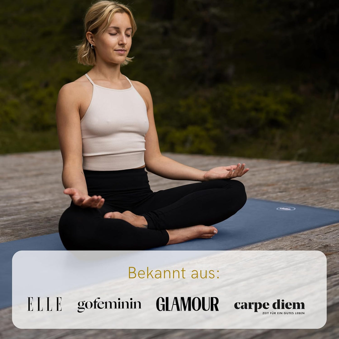 LOTUSCRAFTS Arise Yogamatte rutschfest, Made In Spain, Yoga Matte aus Naturkautschuk, 185 x 65 x 0,4