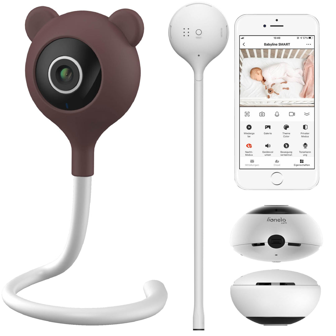 LIONELO Babyline Smart elektronisches Babyphone,Baby Camera Wi-Fi,Mobile Applikation,Bewegungs Geräu