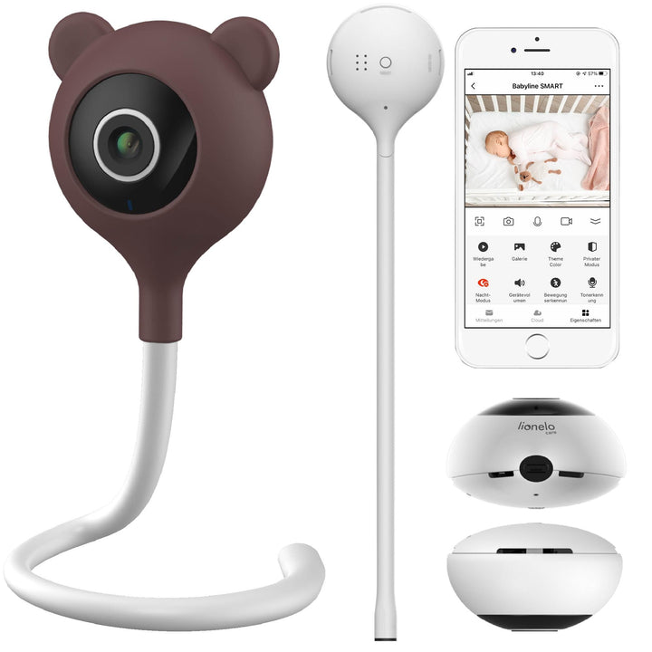 LIONELO Babyline Smart elektronisches Babyphone,Baby Camera Wi-Fi,Mobile Applikation,Bewegungs Geräu