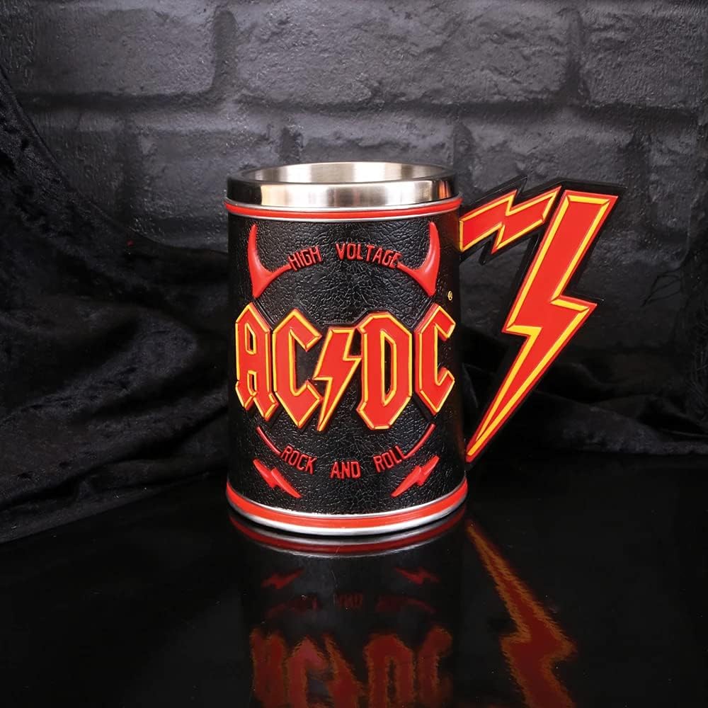 Nemesis Now ACDC Bierkrug, Schwarz, 14,5 cm