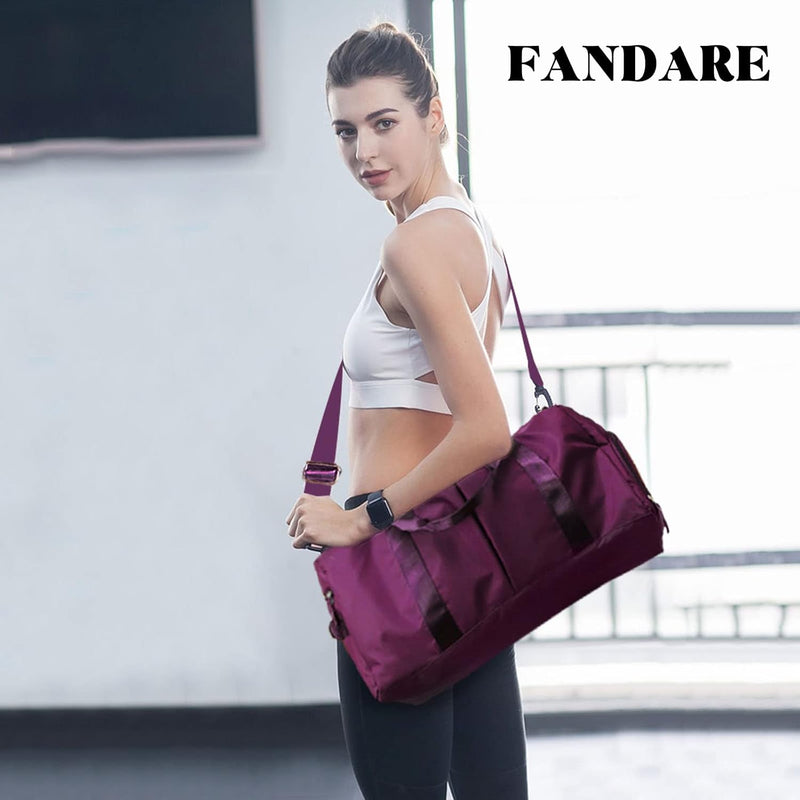 FANDARE 3 in 1 Reisetaschen Handgepäck Ultraleicht Sporttasche Schultertasche Übernachtung Sporttasc