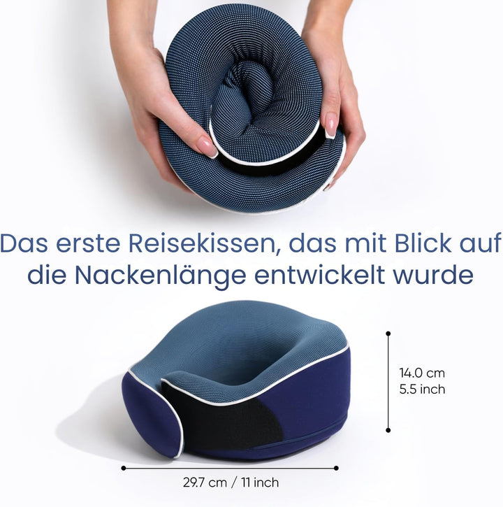 Proglobe Nackenkissen Flugzeug, Reisekissen 100% Memory Foam, Orthopädisches Nackenhörnchen, Für Rei