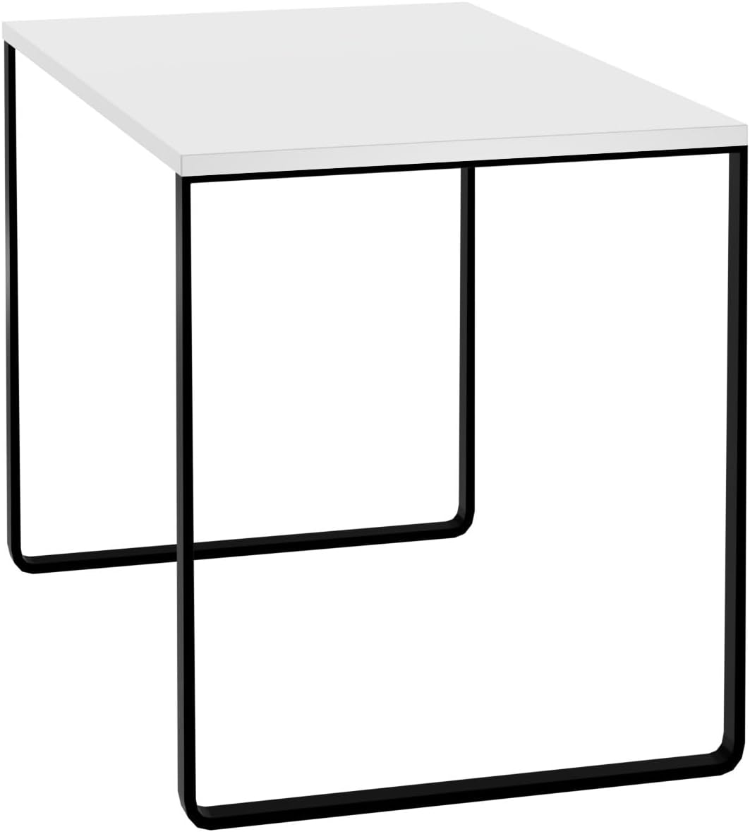AKKE Couchtisch Wohnzimmertisch Beistelltisch Mit Metallbeinen Laminierte Platte Höhe 55cm Tisch Für