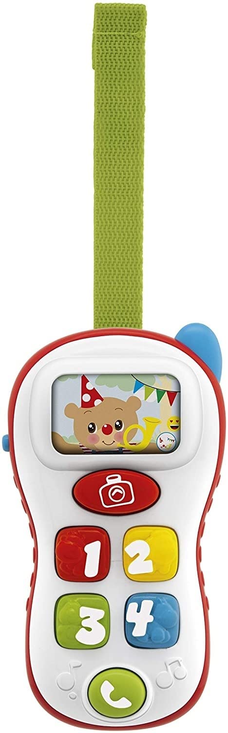 Chicco ABC Selfie Phone, Elektronischer Triller für Kinder in Form eines Handys, Schilder für Zahlen