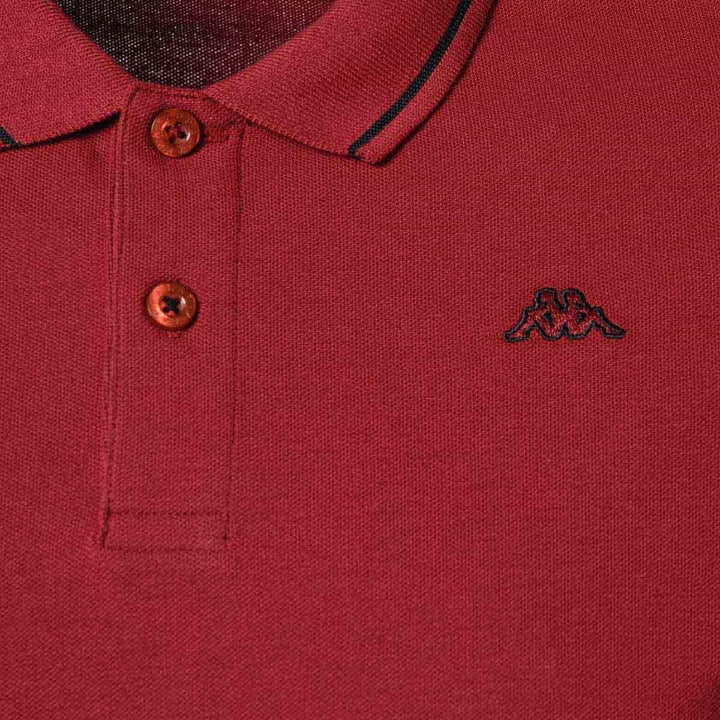Kappa Herren Ezio T-Shirt S Rojo Oscuro, Schwarz, S Rojo Oscuro, Schwarz