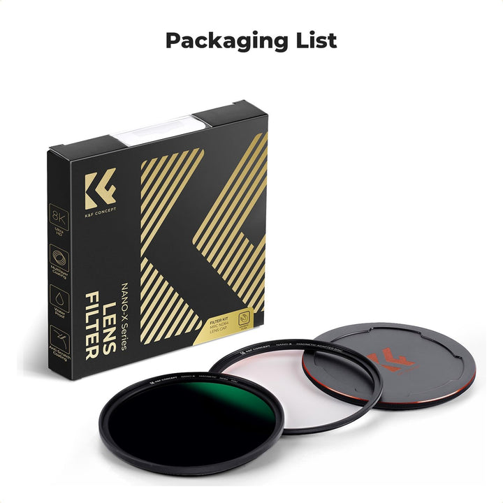 K&F Concept Nano X-Serie Magnetic ND Filter Graufilter ND64 (6 Blendenstufen) Magnetisches Schnellwe