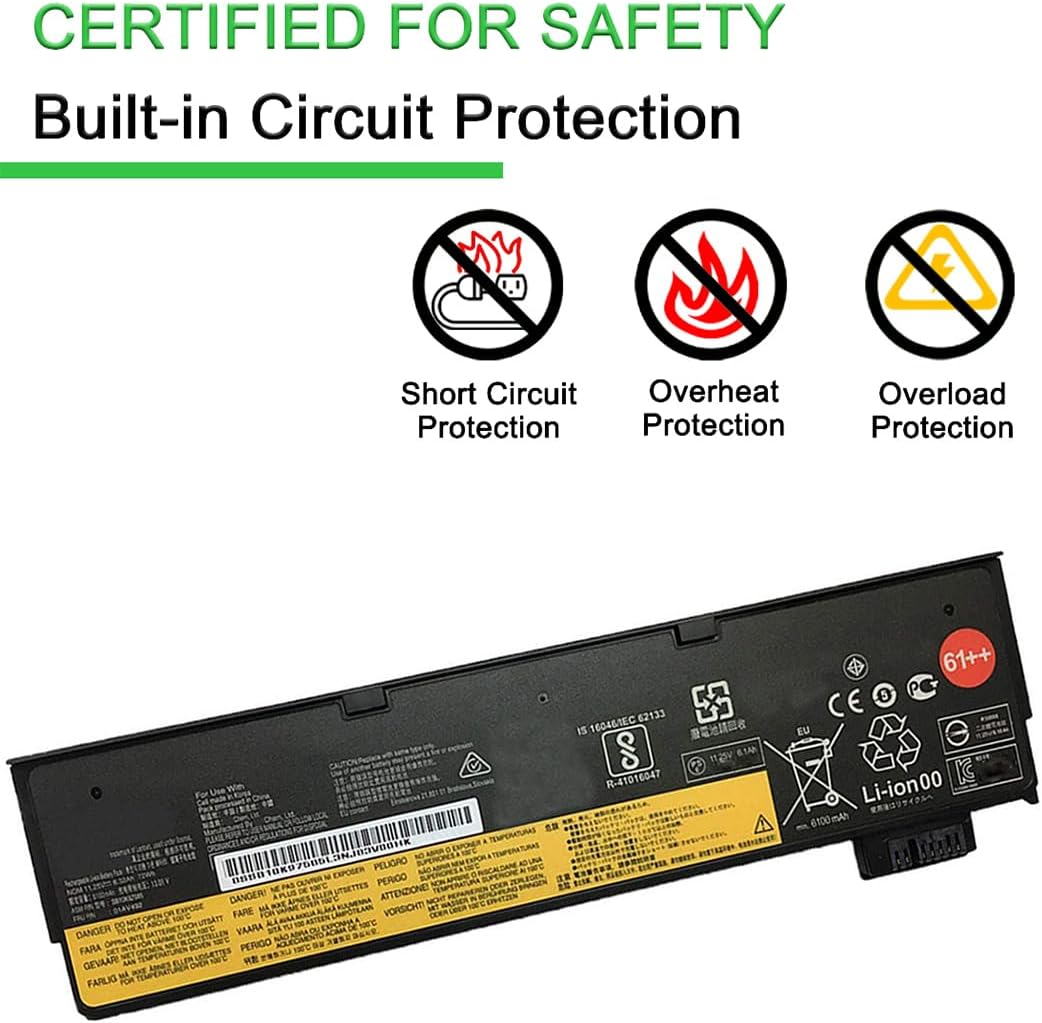 XITAIAN 11.25V 72Wh 6320mAh 01AV492 Ersatz Laptop Akku für Lenovo ThinkPad TP25 P51S P52S T470 T480