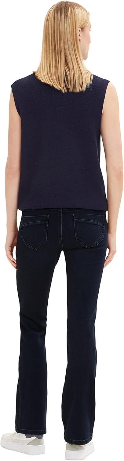 TOM TAILOR Damen Alexa Bootcut Jeans 26W / 32L 10173 - Dark Stone Blue Black Denim, 26W / 32L 10173
