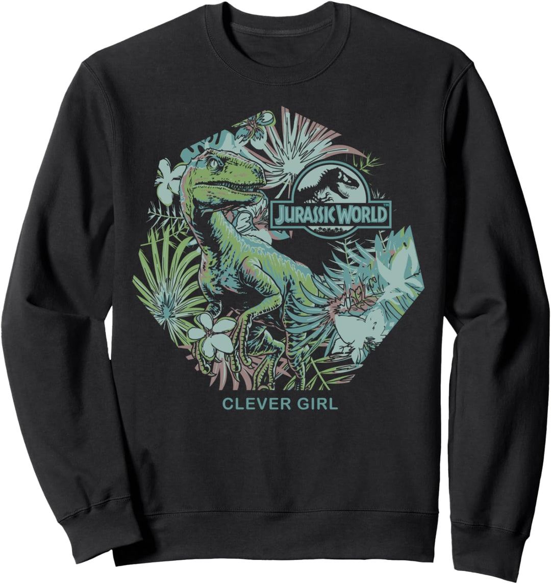 Jurassic Park Raptor Clever Girl Tropical Sweatshirt