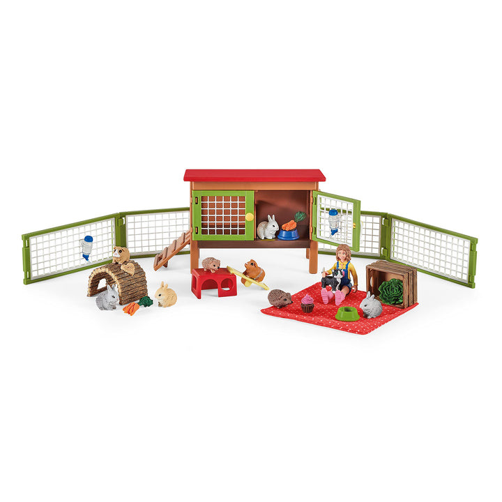 schleich 72160 Picknick mit den kleinen Haustieren, ab 3 Jahren, FARM WORLD - Spielset, 26 Teile Sta