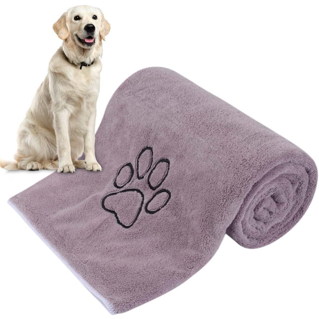 KinHwa super saugfähiges Haustierhandtuch Mikrofaser Hund Badetuch für Hunde und Katzen 76CM x 127CM
