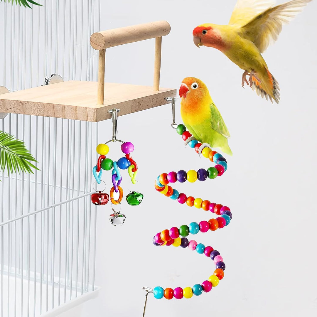 7 Stück Vogelspielzeug Vogelkäfig Spielzeug Papageienspielzeug Vogel Spielzeug Wellensittiche Kauspi