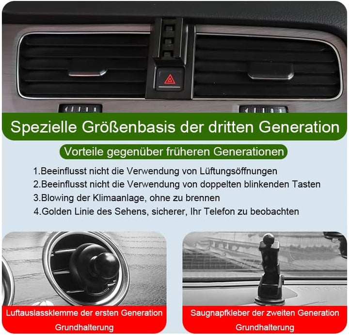 Auto Handyhalterung für Volkswagen Golf Auto Zubehör [Nur Kompatibel mit 2012-2020 VW Golf VII MK7]