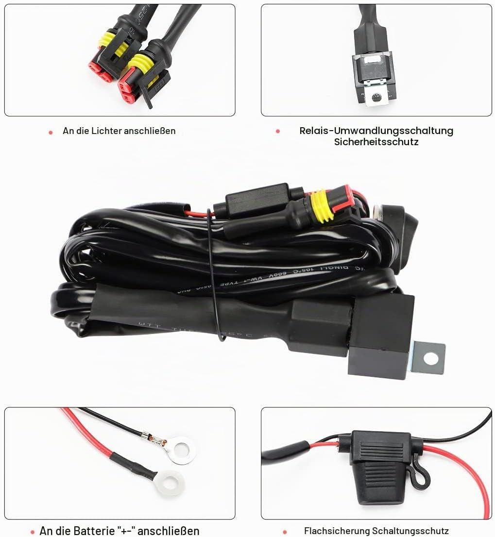 MARCHFA KOLOME Motorrad Licht Fit für Motorrad Fahrrad ATV Traktor Gabelstapler Boot Universal Schei