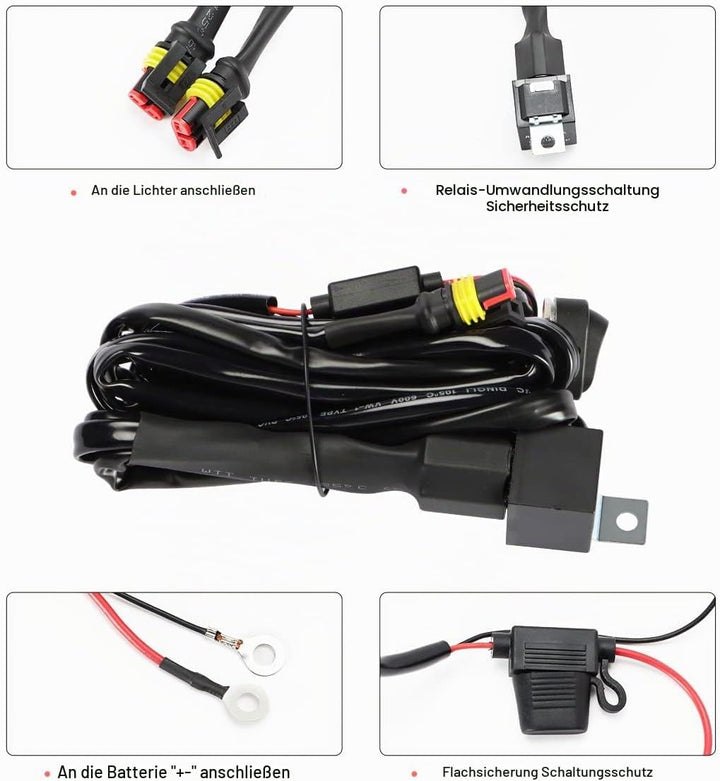MARCHFA KOLOME Motorrad Licht Fit für Motorrad Fahrrad ATV Traktor Gabelstapler Boot Universal Schei