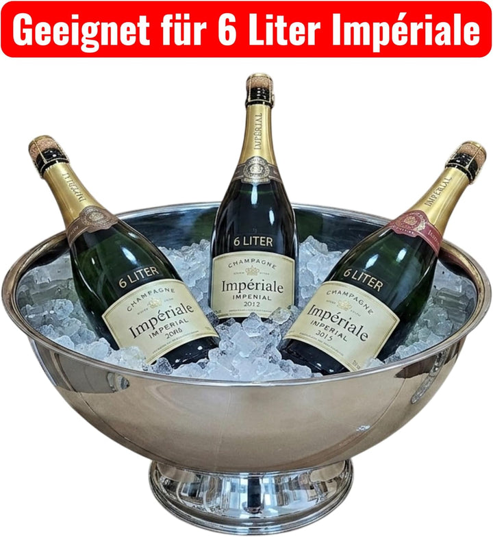 Maximus | Imperiale Edelstahl-XXXL Bowl | Spiegelpolierte Getränkekühler-Bowl | Gigantische Ø 66 cm
