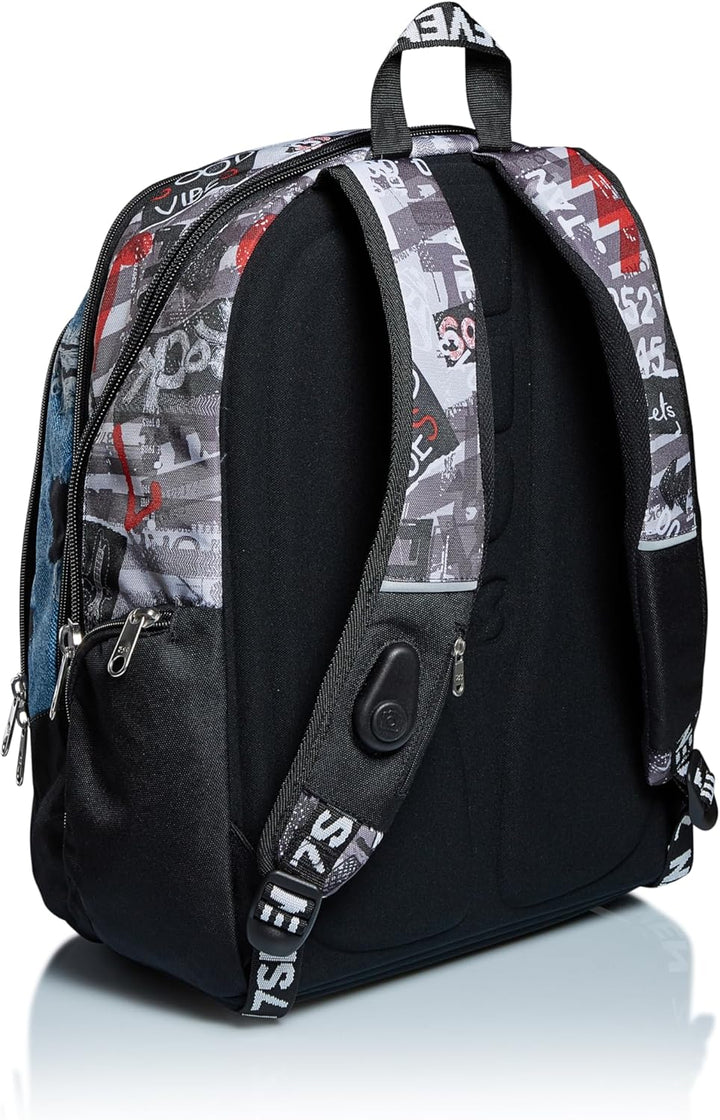 Seven Rucksack, Backpack für Schule, Uni & Freizeit, Geräumige Schultasche für Teenager, Mädchen, Ju