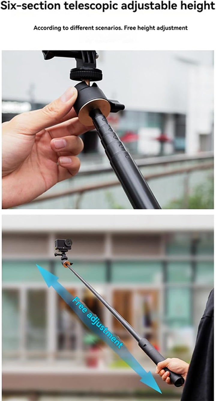 120 cm Stativ & Selfie-Stick für DJI Osmo Action 6, erweiterbares Selfie-Stick-Stativ, kompatibel mi