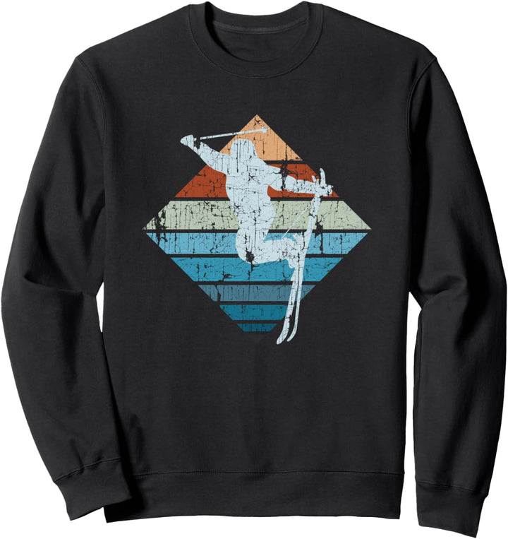 Altmodisch Ski Design Freistil Skifahrer Geschenk Sweatshirt