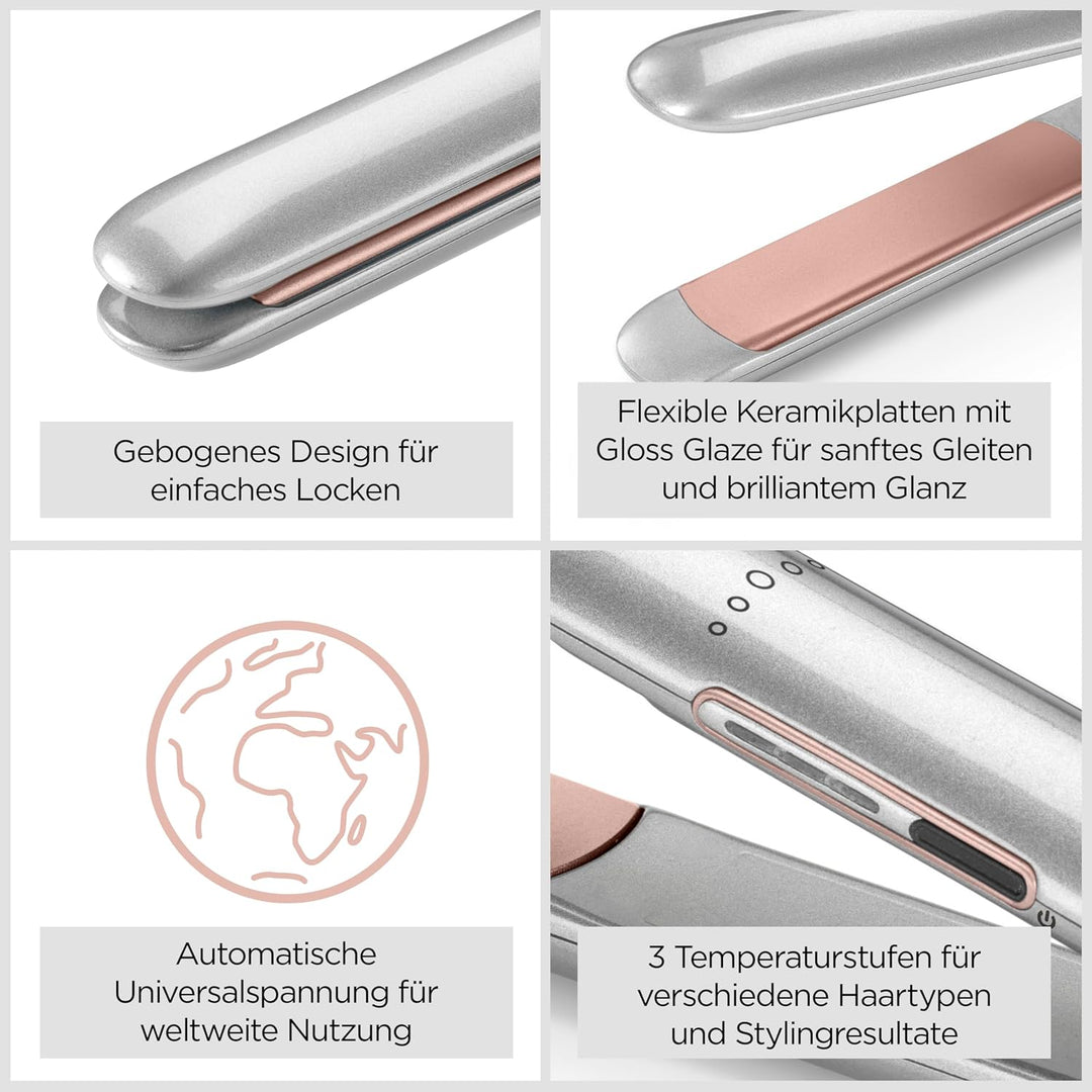 BaByliss Cosmos Glätteisen – NEU 2025, Keramik-Gleittechnologie, 3 Temperatureinstellungen 180–235°C