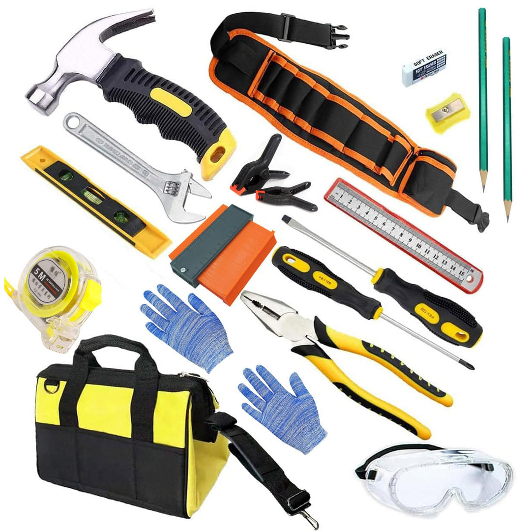 Werkzeugkoffer Kinder Kinder-Starter-Kit, einschliesslich Werkzeugtasche, Hammer, Kindersicherung, Z