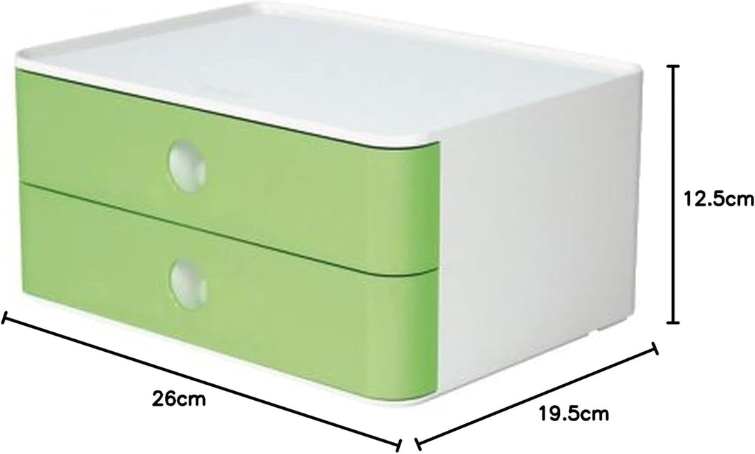 HAN Schubladenbox Allison SMART-BOX mit 2 Schubladen und Trennwand, Kabelführung, stapelbar, Utensil