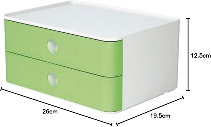 HAN Schubladenbox Allison SMART-BOX mit 2 Schubladen und Trennwand, Kabelführung, stapelbar, Utensil