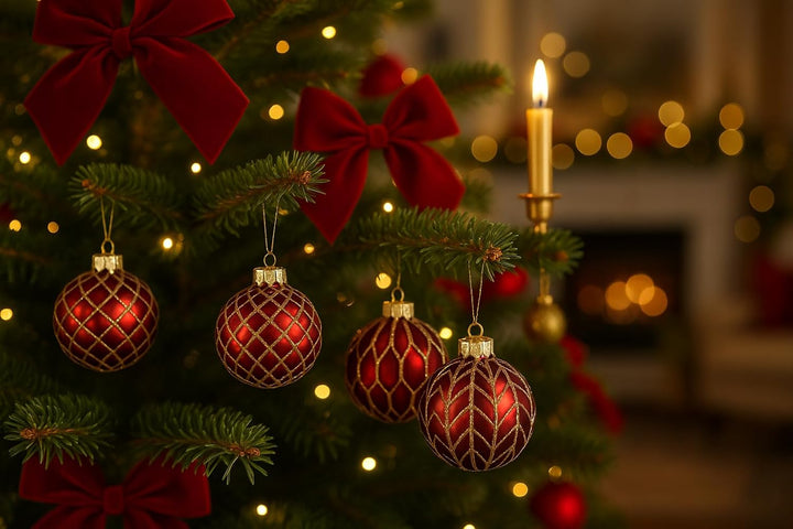 MC 12er Set edle Luxus Glas Weihnachtskugeln Ø 6cm Weihnachtsbaum Kugeln Christbaumkugeln Weihnachts
